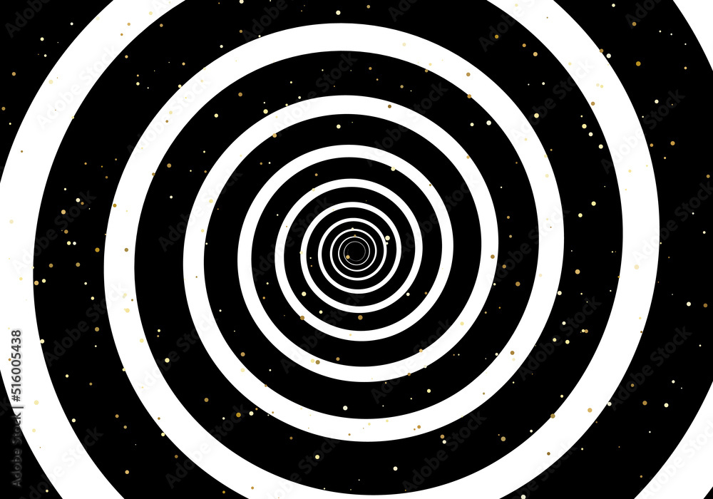 Black And White Circle Swirl Background