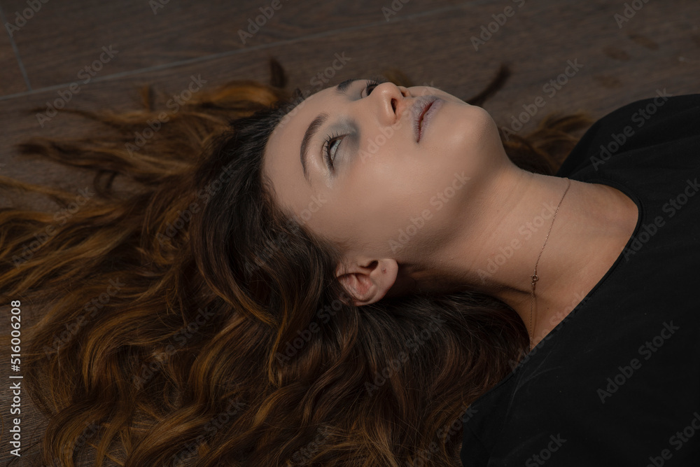 Photo of dead girls on the floor. Photo of dead girls on the floor.