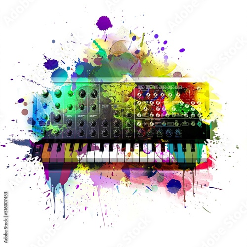 colorful music background w...