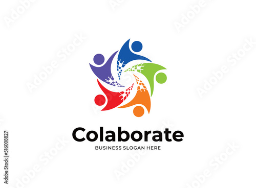 Illustration vector graphic of modern collaborative web technology. perfect for technology, communication, corporate, digital, and media.