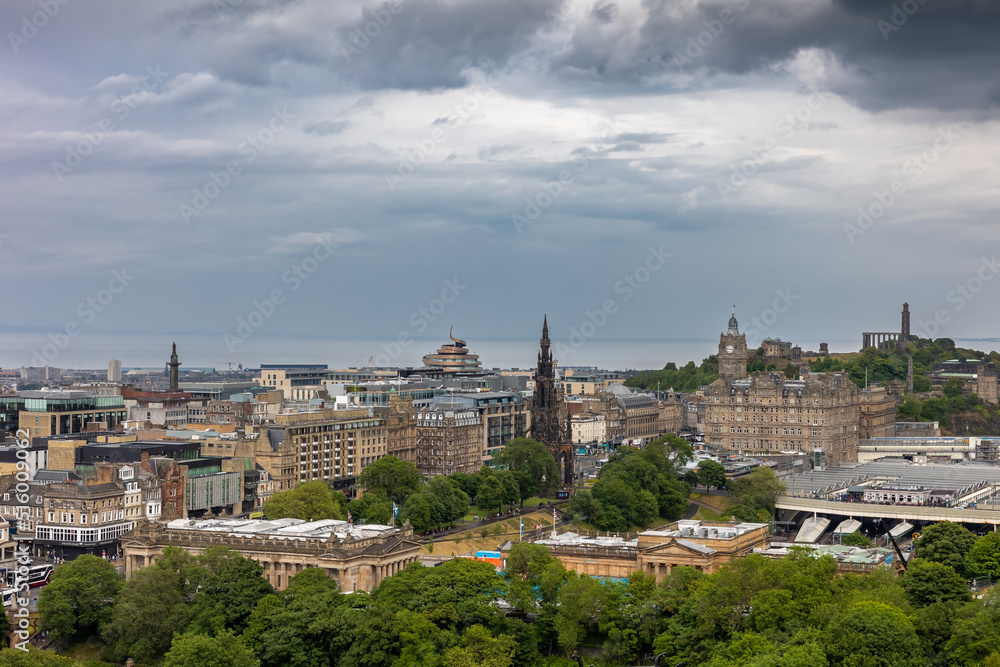 Die Stadt Edinburgh in Schottland