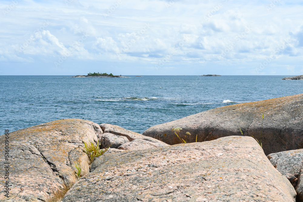 Seascape in the archipelago of Finland in the summer