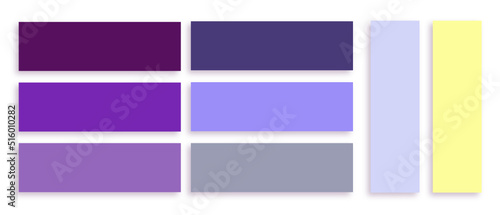 Medium tones color palette with gradient for web, illustration, art