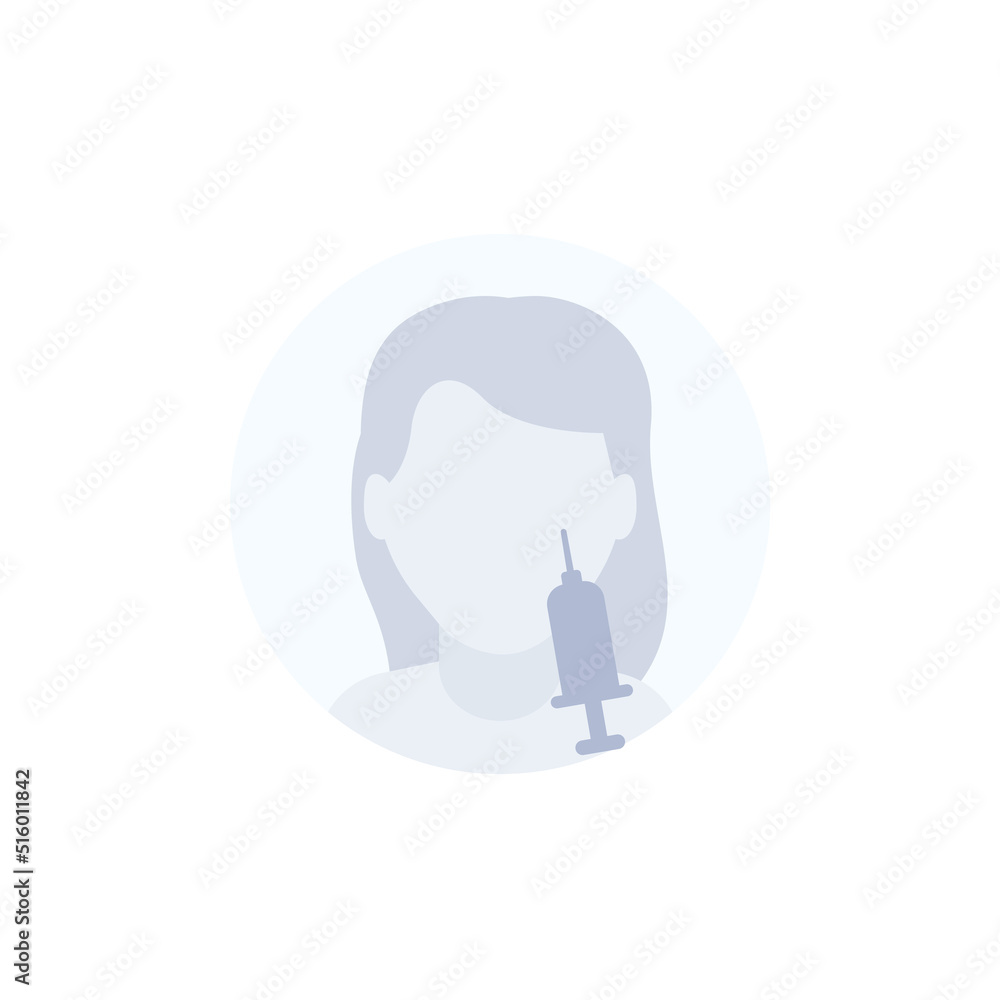 mesotherapy icon, facial injections vector mesotherapy icon, facial injections vector