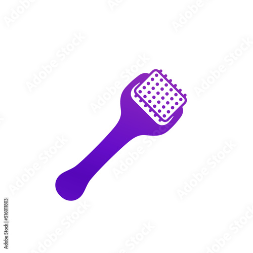 dermaroller icon on white, vector