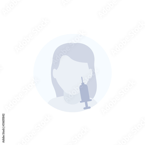 mesotherapy icon, facial injections vector