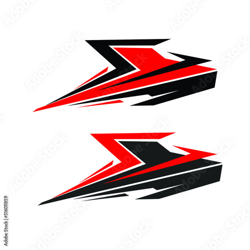 car body wrapping sticker design vector. car branding sticker
