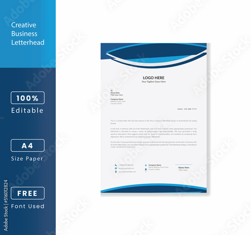 Corporate Business Letterhead Design Template