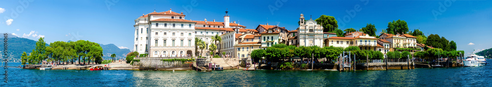 Beautiful Borromean island Isola Bella situated within Lake Maggiore (Lago Maggiore) near Stresa in Italy
