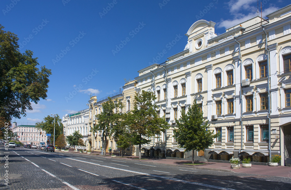 Vladimirskaya street  in Kyiv, Ukraine