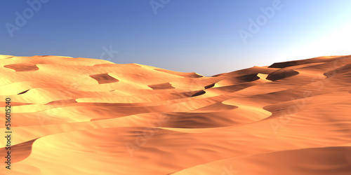 Fotografia, Obraz Sand dunes - 3d rendering