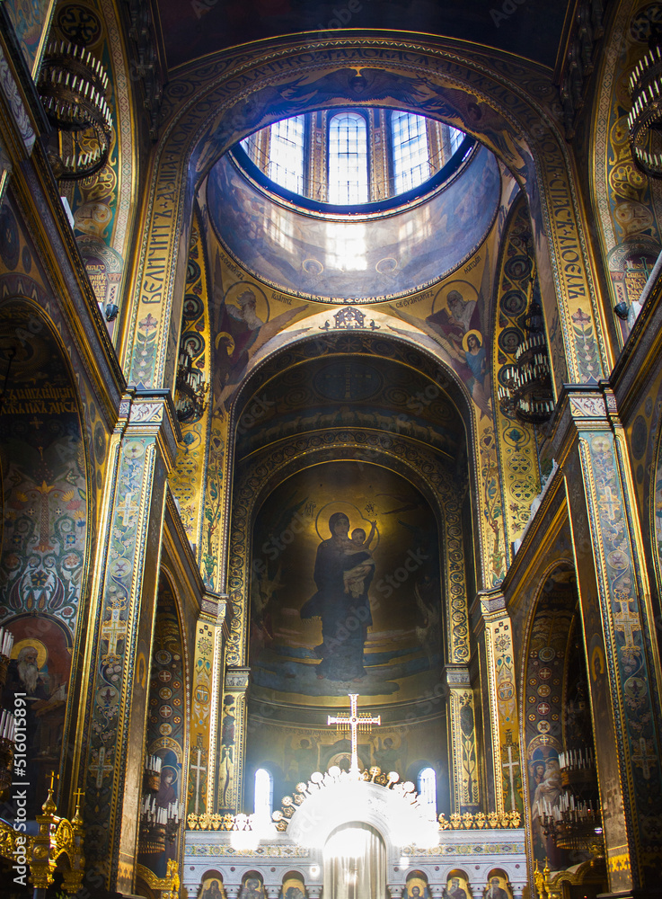 Interior of St. Vladimir's Cathedral in Kyiv, Ukraine	

