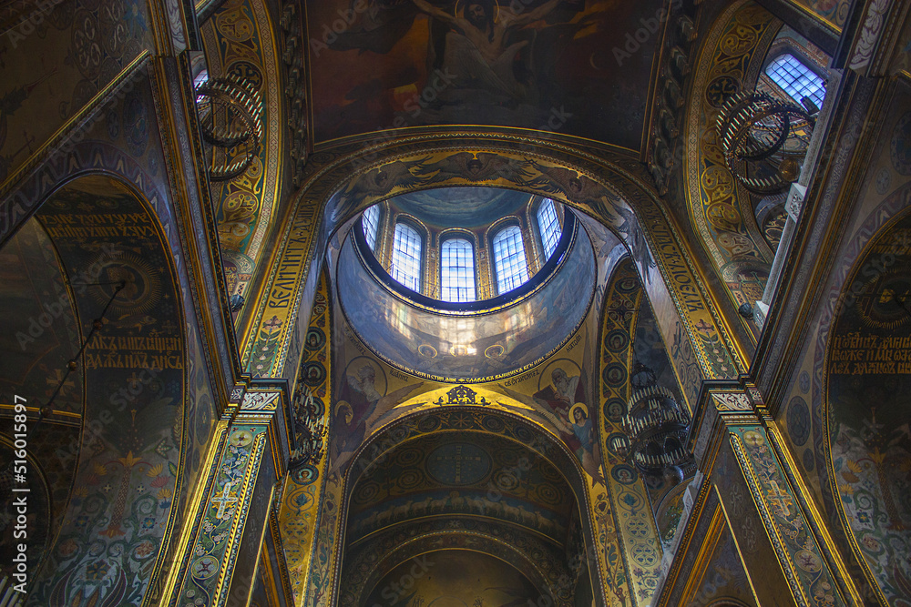 Interior of St. Vladimir's Cathedral in Kyiv, Ukraine	