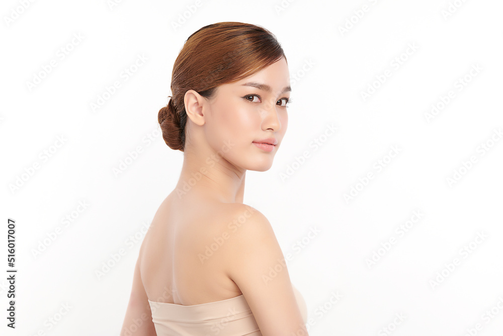 Beautiful young asian woman with clean fresh skin on white background, Face care, Facial treatment, Cosmetology, beauty and spa, Asian women portrait. Beautiful young asian woman with clean fresh skin on white background, Face care, Facial treatment, Cosmetology, beauty and spa, Asian women portrait.