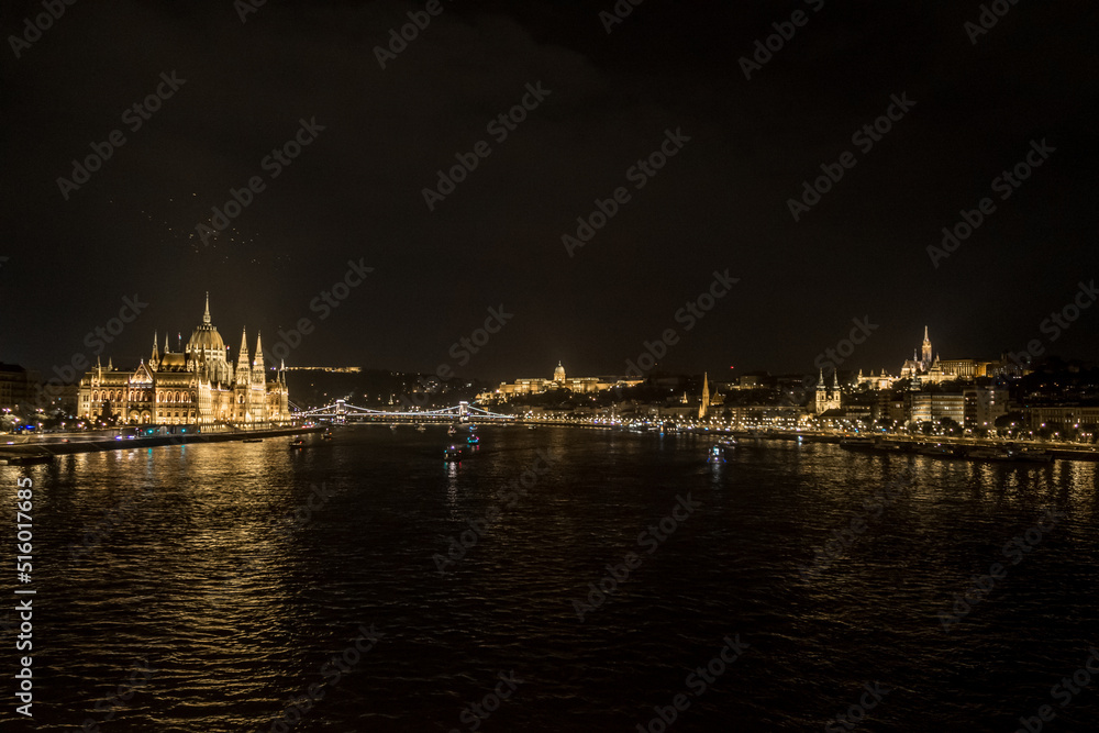 Budapest bei Nacht - Donau