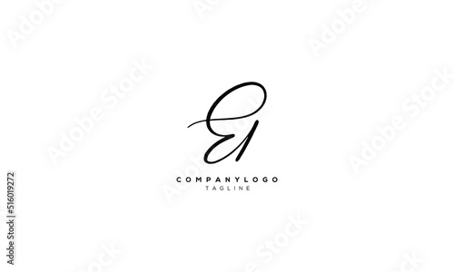 ED DE Abstract initial monogram letter alphabet logo design