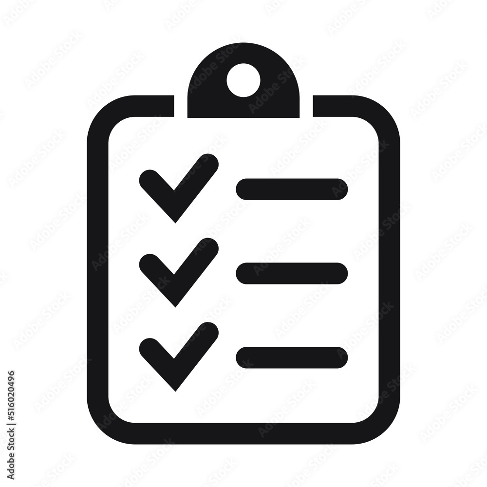 Clipboard icon. Checklist sign symbol for web site and app design. Clipboard icon. Checklist sign symbol for web site and app design.