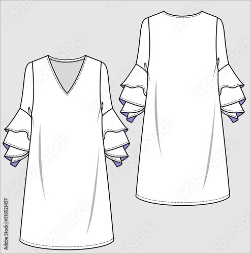 WOMEN AND TEEN GIRLS DRESS IN VECTOR