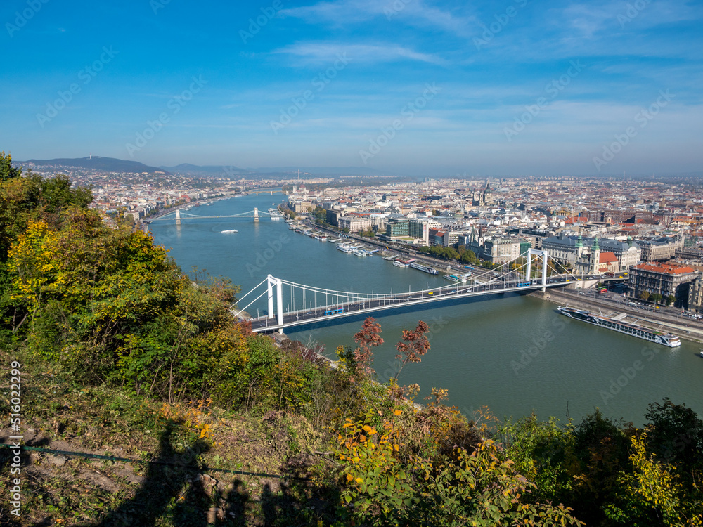 Budapest von oben - Donau