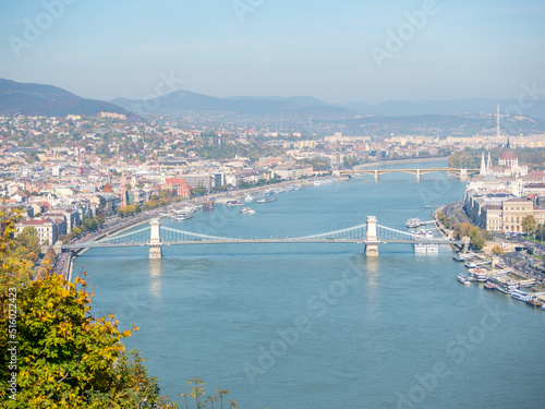 Budapest von oben - Donau