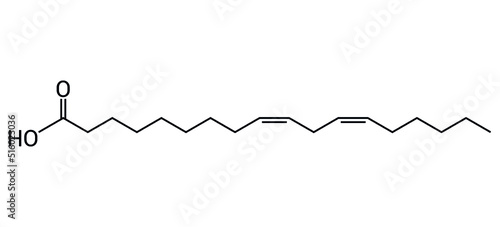 chemical structure of linoleic acid (C18H32O2)
