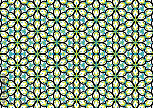 Obraz na płótnie Melting repeating seamless colorful kaleidoscopic pattern for design, textile an