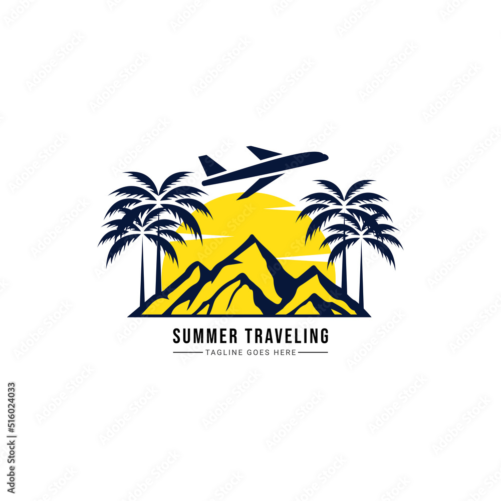 Travel logo icon vector design illustration.