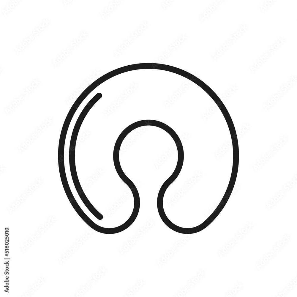 Neck pillow icon. Vector. Line style. Neck pillow icon. Vector. Line style.