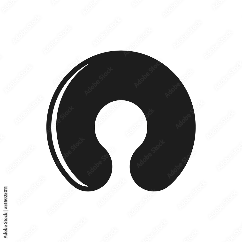 Neck pillow icon. Vector. Flat design. Neck pillow icon. Vector. Flat design.