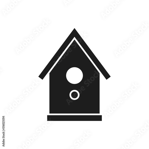 Bird house icon. Vector. Flat design.