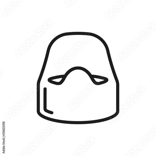 Potty for children icon. Vector. Line style.