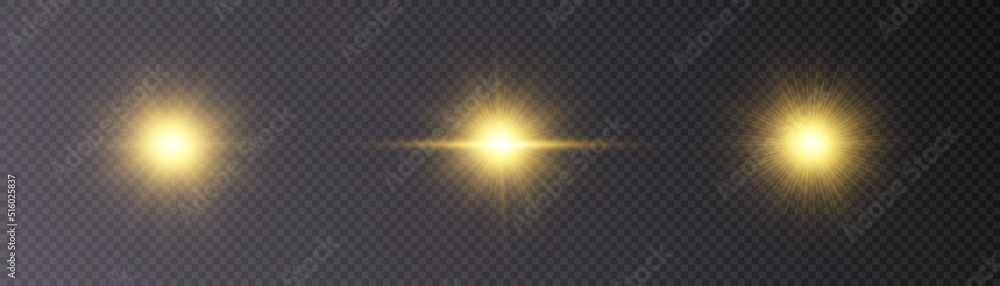 Bright light effect. Star Sun Illumination for vector illustration. Shiny sun effect. Vector Bright light effect. Star Sun Illumination for vector illustration. Shiny sun effect. Vector