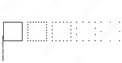 trace the square worksheet preschool. Kindergartens educational game for kids