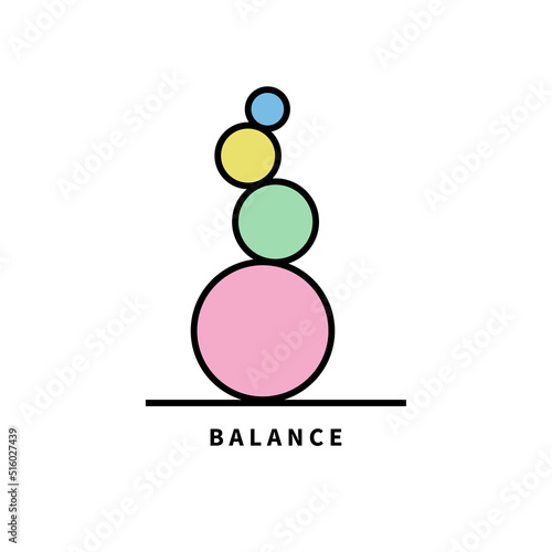 Balance abstract geometric minimal logo