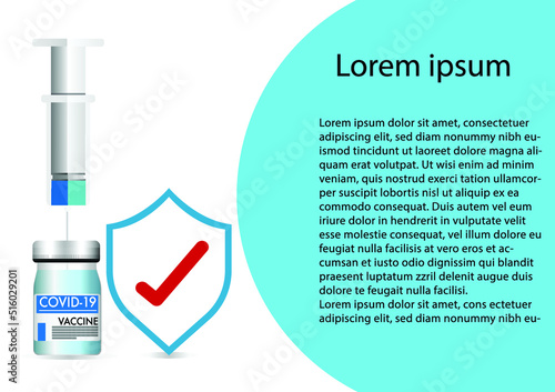 Insulin Bottle and Syringe for Injection. Control your Diabetes concept. vector Illustration isolated on white Background.