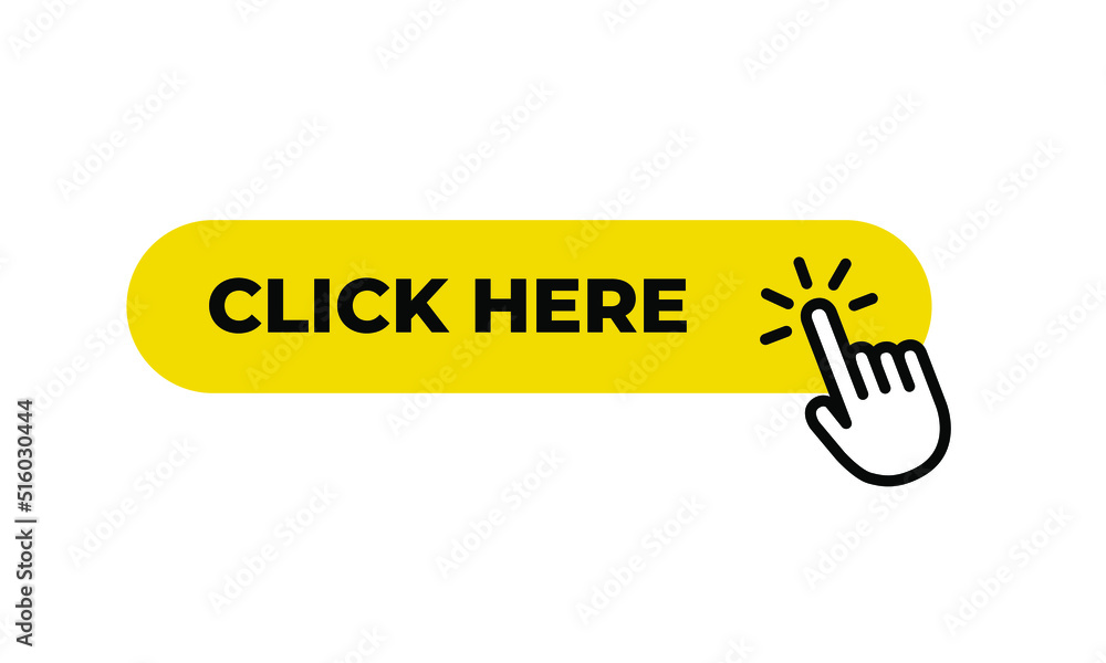 Click here icon. Hand pointer vector icon Click here icon. Hand pointer vector icon