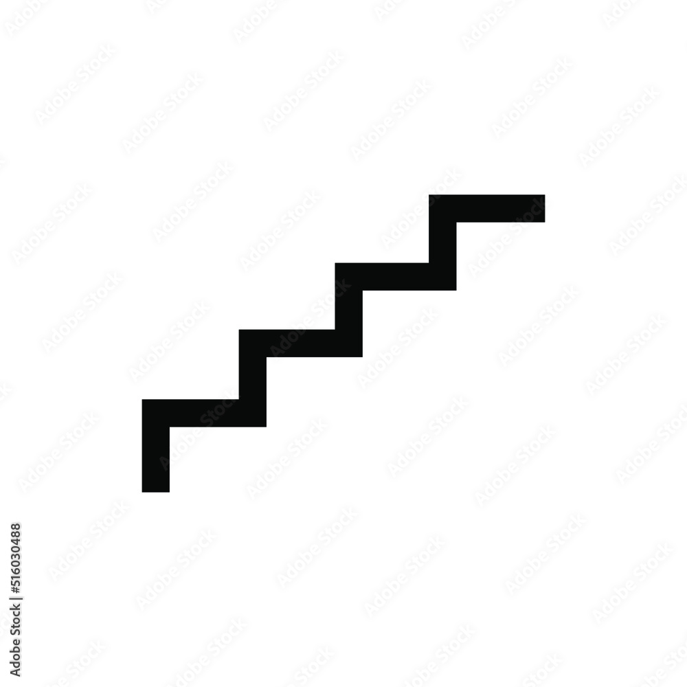 Staircase icon symbol black line vector illustration