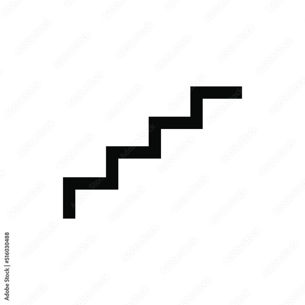 Staircase icon symbol black line vector illustration Staircase icon symbol black line vector illustration