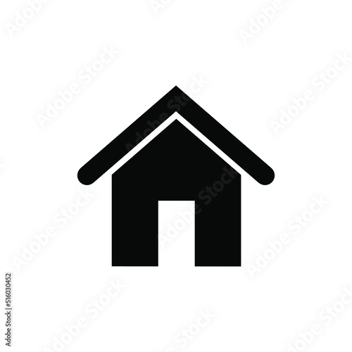 Home vector icon in a black color illustration