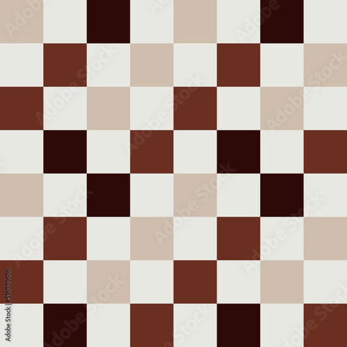 Chessboard from coffee cells. Vector simple and seamless board.