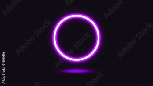 Modern circle neon lights background