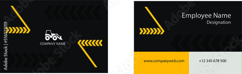 Construction company employees visiting card