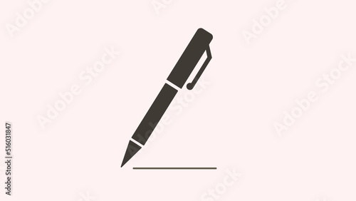 Minimalist pen icon vector illustration