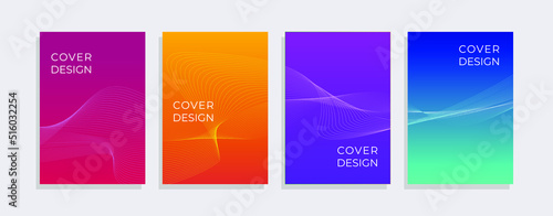 Set of minimal covers design. Colorful gradient vector background. Modern template design for cover or web © Faisal