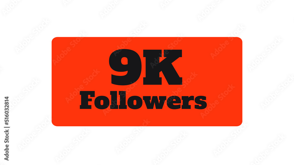 9k followers orange, icon, logo vector illustration 9k followers orange, icon, logo vector illustration