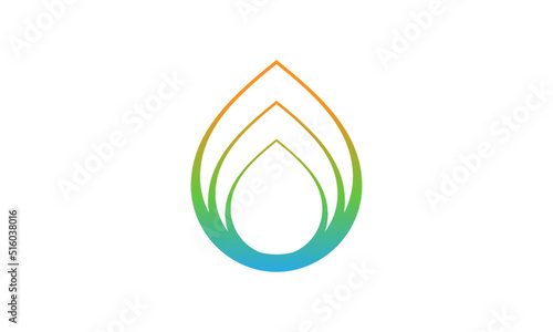 Eco water logo iconic. Branding for bio organic company, water purity, environment, herbal, health, spa, botanical, ecology, etc. Isolated logo vector inspiration. Graphic designs