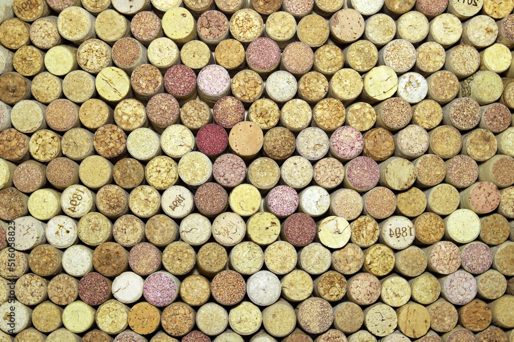 Abstract background of used red wine corks and white wine corks Abstract background of used red wine corks and white wine corks
