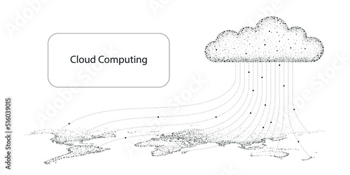 Global Infrastructure Storage and Sharing Technology On White Background, Big Data Center, Future Infrastructure, Digital Cloud Computing Concept.