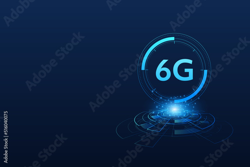 concept of technology 6G mobile network , New generation telecommunication , high-speed mobile Internet,	
