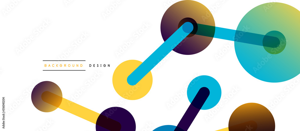 Line points connections geometric abstract background. Circles connected by lines. Trendy techno business template for wallpaper, banner, background or landing Line points connections geometric abstract background. Circles connected by lines. Trendy techno business template for wallpaper, banner, background or landing
